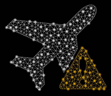 Işık Noktalar ile Parlak Örgü Tel Çerçeve Uçak Uyarısı