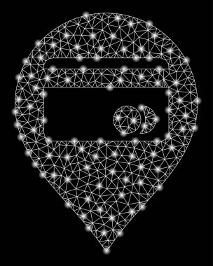 Flash Spotlu Parlak Kafes Karkas Atm Harita İşaretçisi