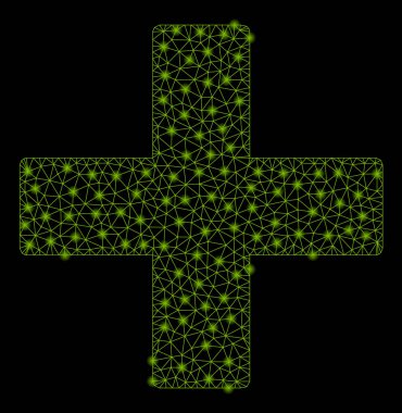 Parlak Örgü Karkas Işık Lekeleri ile ekle