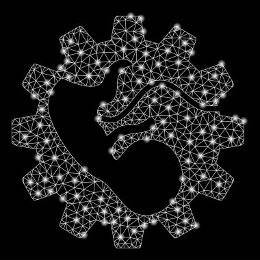 Parlama Spotlar ile parlak Mesh tel çerçeve suni çocuk