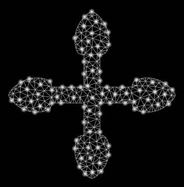 Işık Noktalı Parlak Örgü 2d Oklar