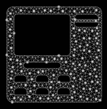 Işık Noktalı Parlak Kafes Tel Çerçeve Atm Cihazı