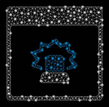 Parlama Spotları ile Parlak Örgü 2d Uyarı Takvim Sayfası