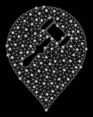 Flash Spotlar ile Parlak Mesh 2d Müzayede Çekiç Marker
