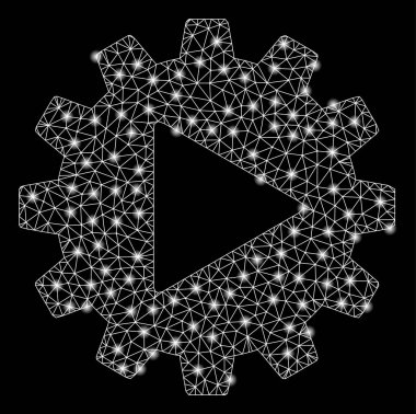 Parlama Noktalı Parlak Örgü Tel Çerçeve Otomasyon Dişlisi