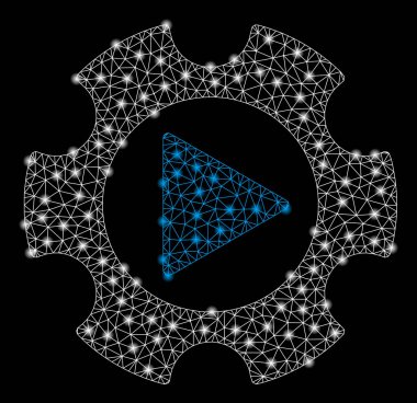 Işık Noktalı Parlak Örgü 2d Otomasyon