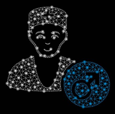 Flash Spotlu Parlak Örgü Karkas Androloji Doktoru