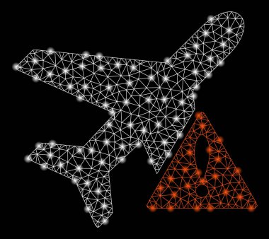 Flash Spotlarla Parlak Örgü 2d Uçak Hatası