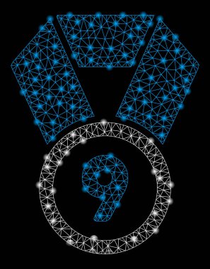 Parlak Örgü Tel Çerçeve Işık Lekeleri ile 9.