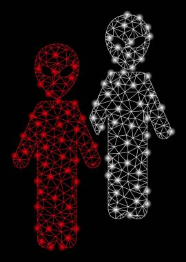 Parlama Noktalar ile Parlak Örgü 2d Yabancılar