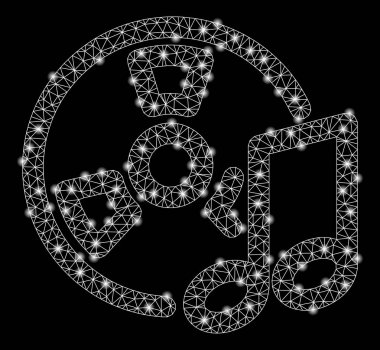 Işık Noktalar ile Parlak Örgü Karkas Ses Bandı