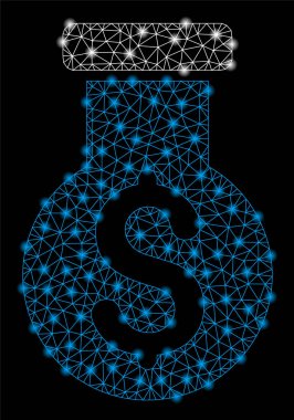 Parlama Noktalar ile Parlak Mesh 2d Finansal Simya