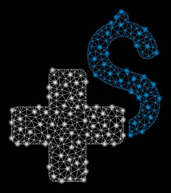 Parlak Mesh 2d Işık Noktalar ile Dolar ekle