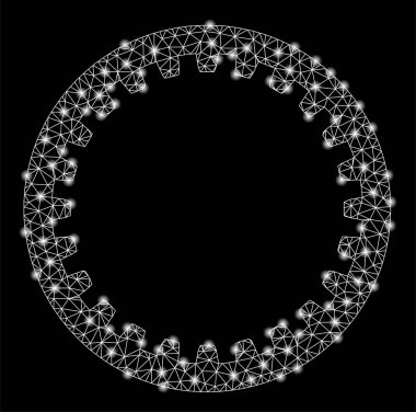 Işık Noktalı Parlak Örgü Tel Çerçeve Lians Dişli