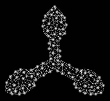 Işık Noktalı Parlak Örgü Tel Çerçeve 3d Eksen Okları