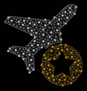 Flaş Noktalı Parlak Ağ Uçak Beğeni