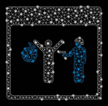 Işık Noktaları ile Parlak Ağ Tutuklaması Takvim Sayfası