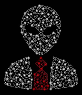 Flare Benekli Parlak Ağ Uzaylı Patronu