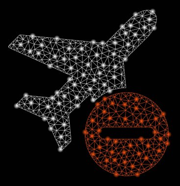 Parlak Mesh 2d Uçak Parlama Noktalar ile Sınırlı