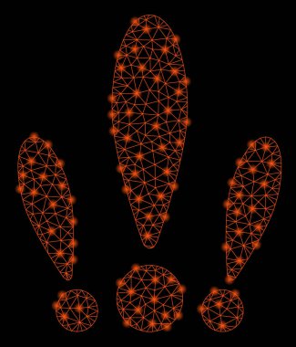 Işık Noktalı Parlak Örgü Tel Çerçeve Uyarısı