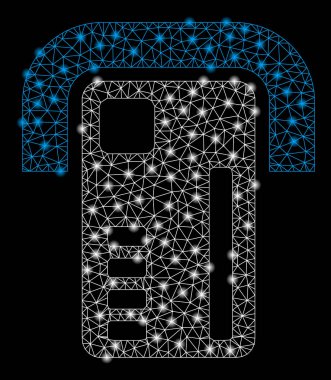 Işık Noktalar ile Parlak Örgü Tel Çerçeve Atm Makinesi