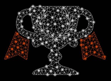 Flash Spotlu Parlak Kafes Ağ Ödül Kupası