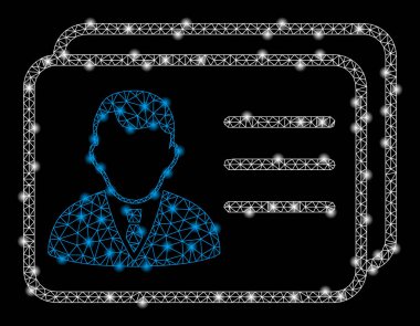 Işıklı Parlak Ağ Hesap Kartları