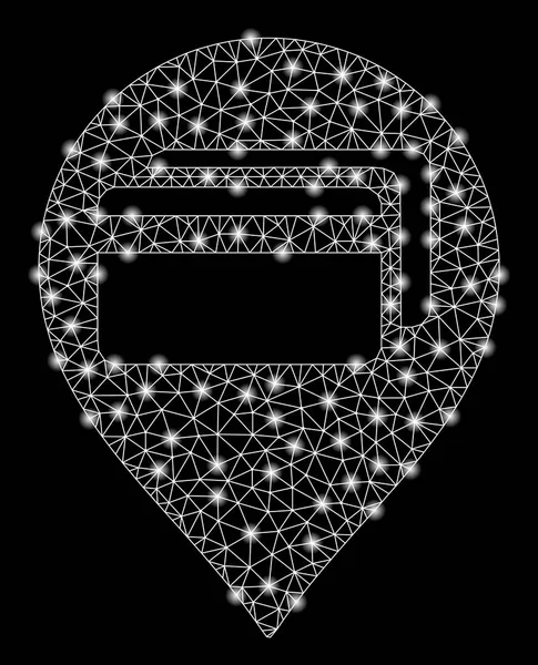 明るいメッシュネットワーク｜Atm Terminal Pointer with Light Spots — ストックベクタ