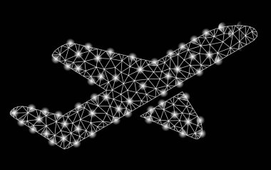 Flash Spotlu Parlak Örgü 2d Uçak Kalkışı