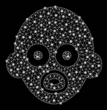 Flash Spotlu Parlak Örgü Karkas Bebek Kafası