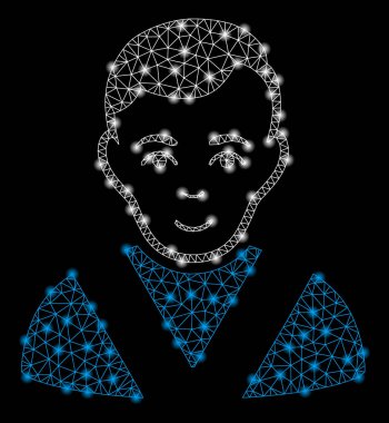 Parlak Örgü Tel Çerçeve Flare Spotlar ile Man Ödüllendirildi