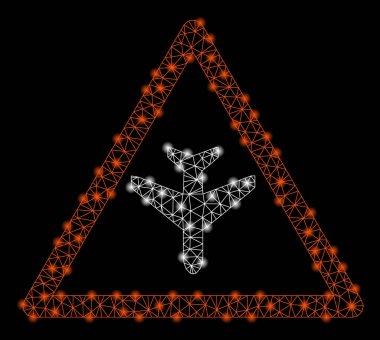 Parlak kafes tel çerçeve uçak uyarı Flash Spotlar ile