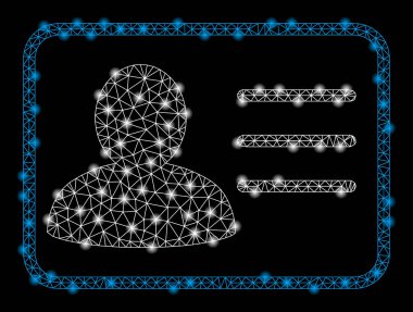 Hafif Spotlar ile parlak Mesh karkas hesap kartı