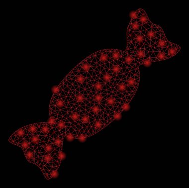 Işık Lekeleri ile Parlak Örgü Ağ Şeker