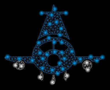 Flaş Spotlu Parlak Örgü Tel Çerçeve kargo uçağı