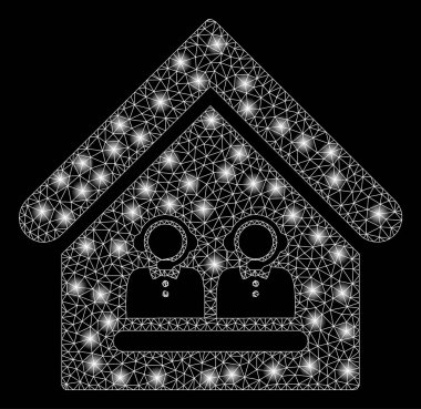 Flash Spotlu Parlak Kafes Ağ Çağrı Merkezi Ofisi