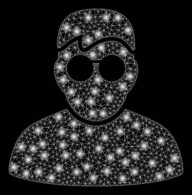 Işık Lekeleri ile Parlak Örgü 2d Boy