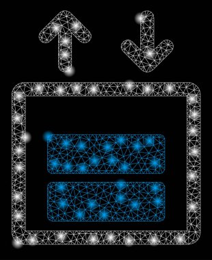 Flash Spotlu Parlak Kafes Ağ Kargo Asansörü