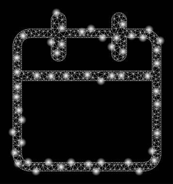 Işık Lekeleri ile Parlak Örgü Karkas Takvim Yaprağı