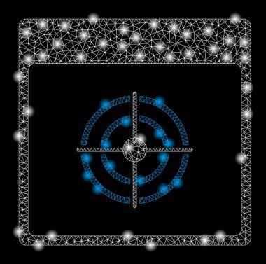 Parlama Spotları ile Parlak Mesh Network Bullseye Takvim Sayfası