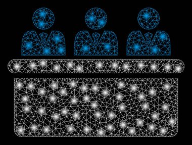 Flaş Spotlu Parlak Örgü Karkas Pano