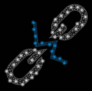 Flash Spotlu Parlak Örgü Karkas Kırık Zincir Bağlantısı