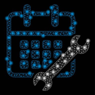 Parlak Örgü Karkas Takvim Işık Spotları ile Yapılandırın