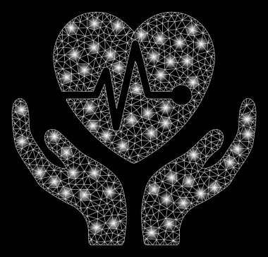 Flash Spotlu Parlak Mesh 2d Kardiyoloji Bakım Elleri