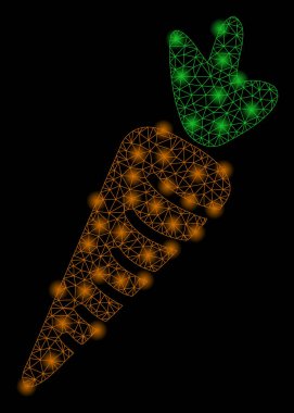 Işık Noktalar ile Parlak Örgü Ağ Havuç