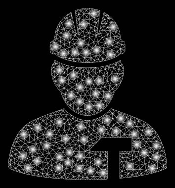 Flash Spotlu Parlak Kafes Ağ Oluşturucu Kişi