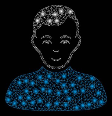 Parlama Noktalar ile Parlak Örgü Karkas Boy