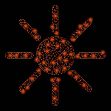 Parlama Noktaları ile Parlak Kafes Ağ Parlaklığı