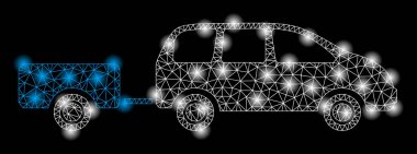 Flash Spotlu Parlak Örgü Karkas Araç Römorku