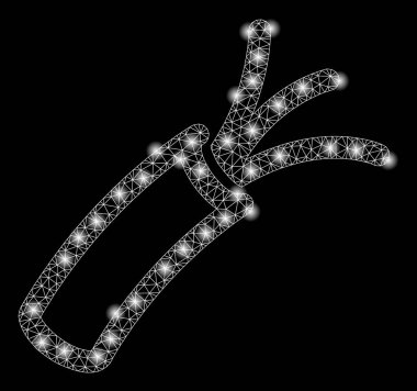 Flaş Noktalı Parlak Örgü Tel Çerçeve Kablosu